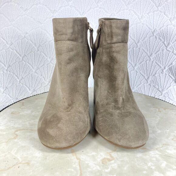 Tory Burch Block Heel Boots Women 7.5 Tan Leather Dressy Platform Comfort Bootie - Picture 5 of 16